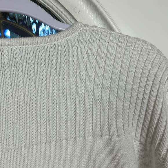 Sabo white 100% cotton boxy ribbed top S - Picture 9 of 9